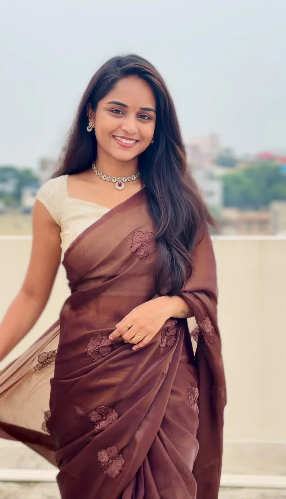 Brown Fendy silk 1