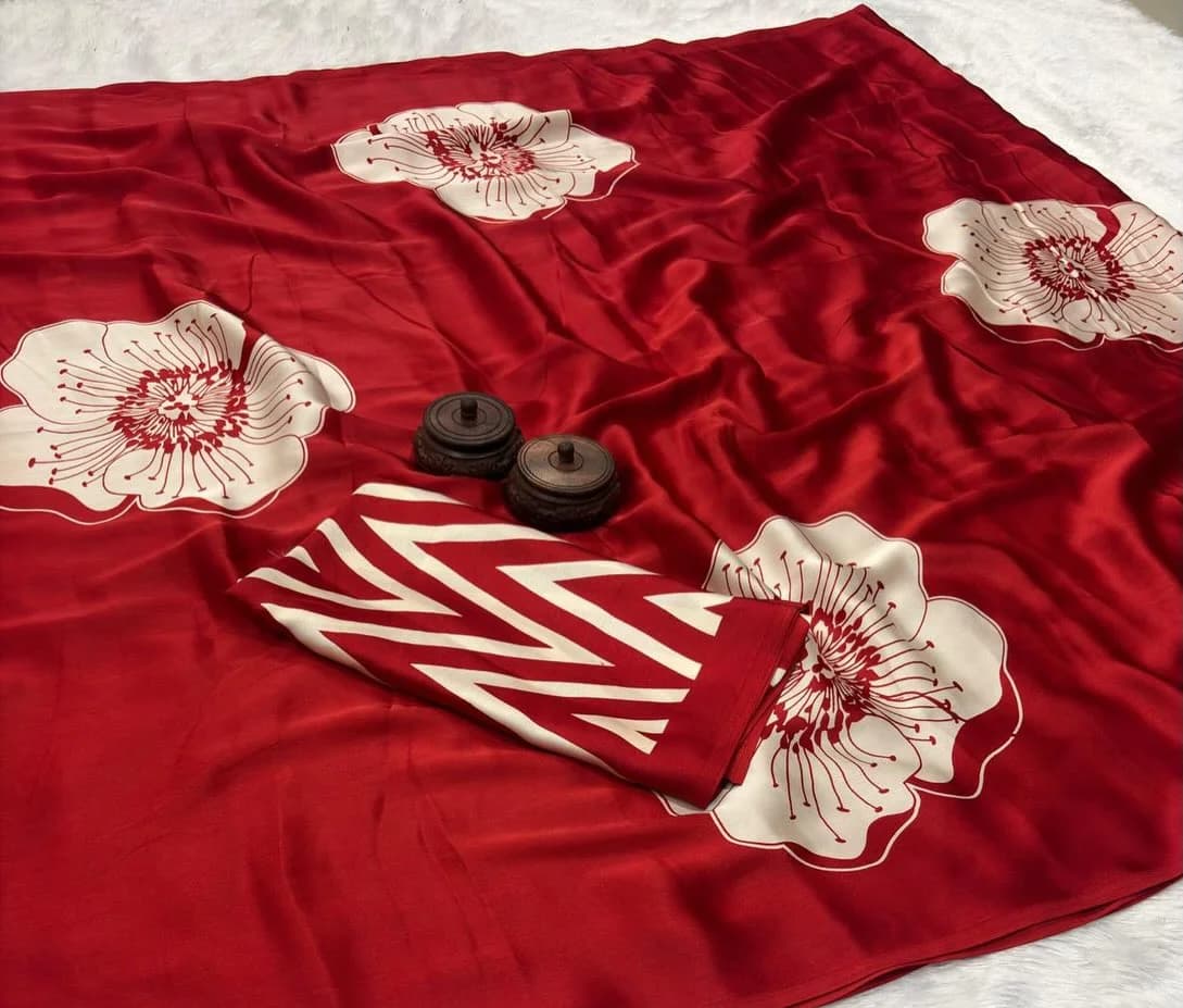 Red japan satin