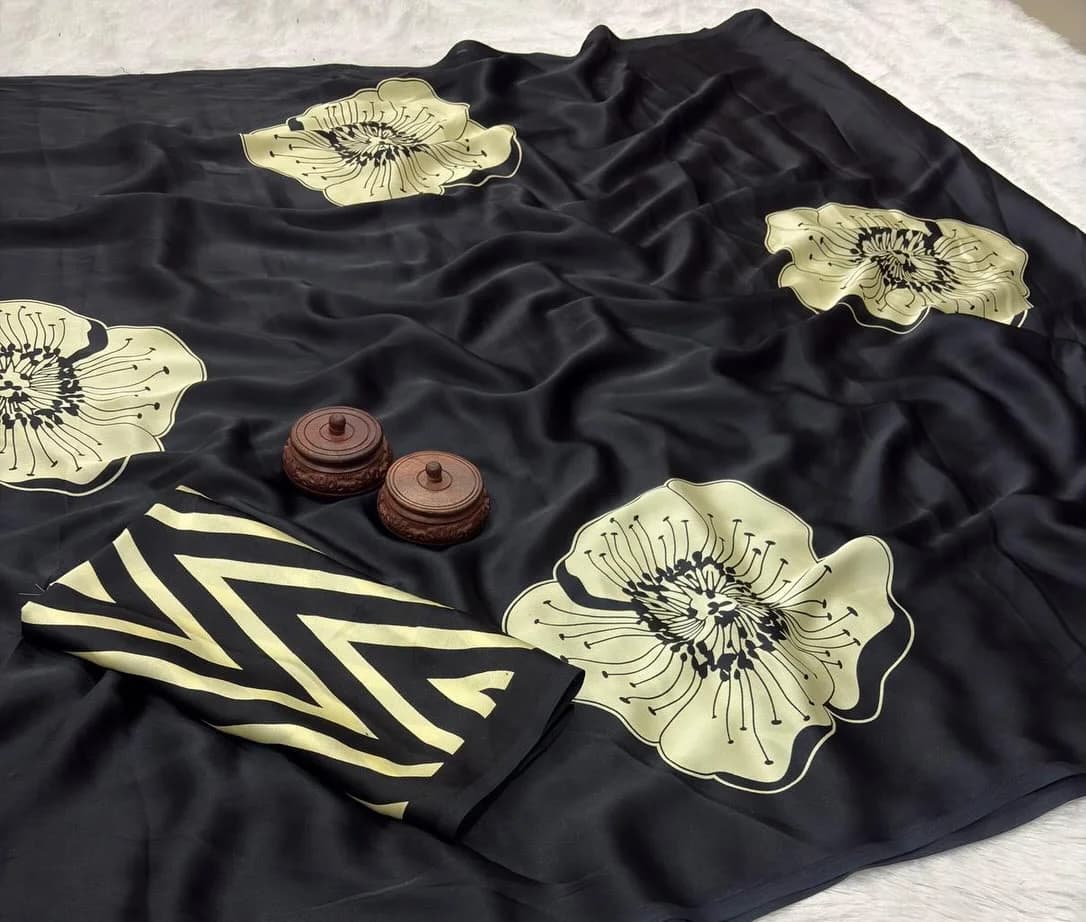 Black japan satin