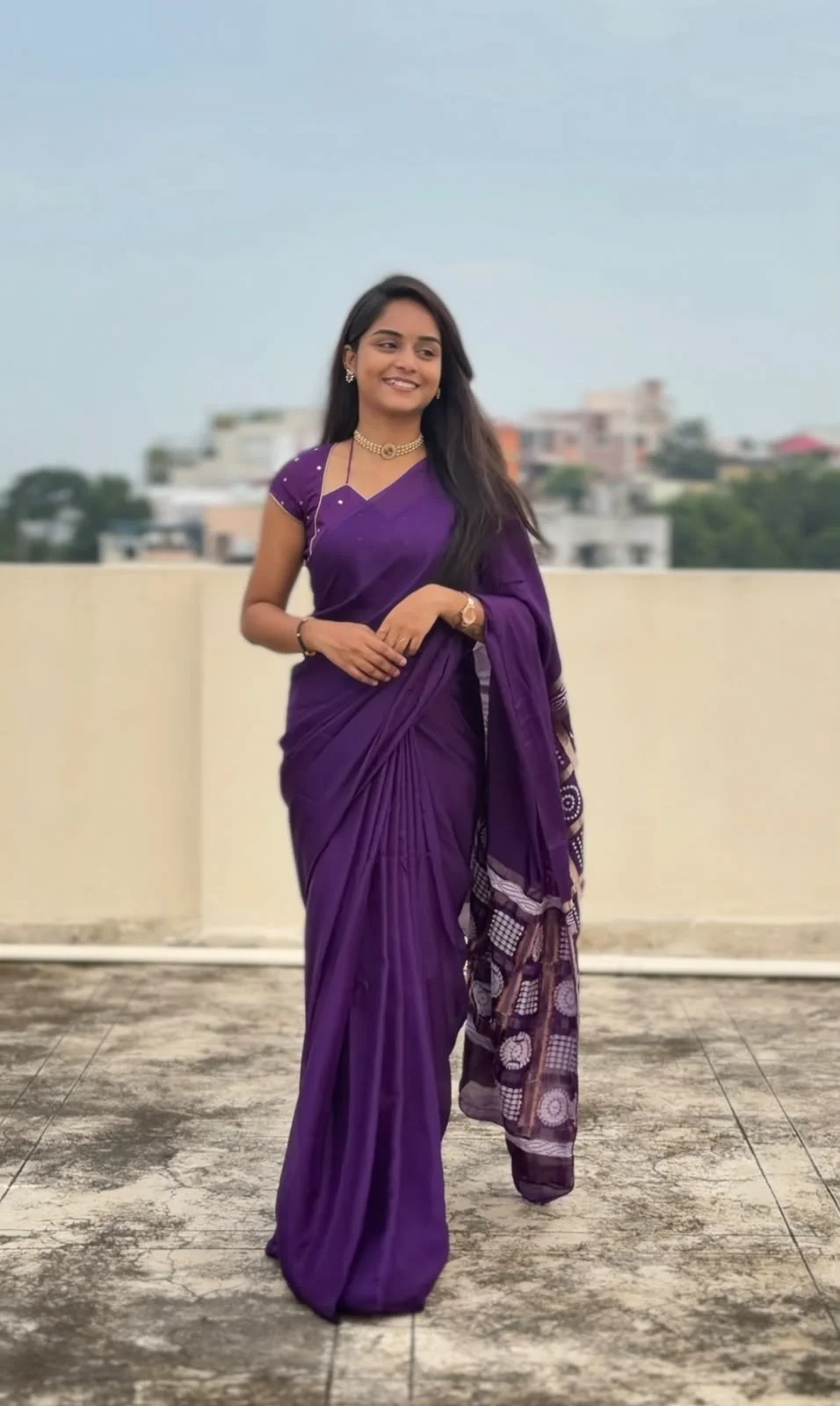 Mysore silk viscose with bandini